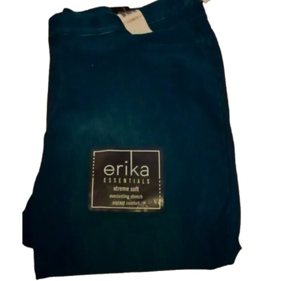 Erika Stretch Denim Capri Jeans Dark Blue  -  Plus Size 2X - Picture 3 of 3